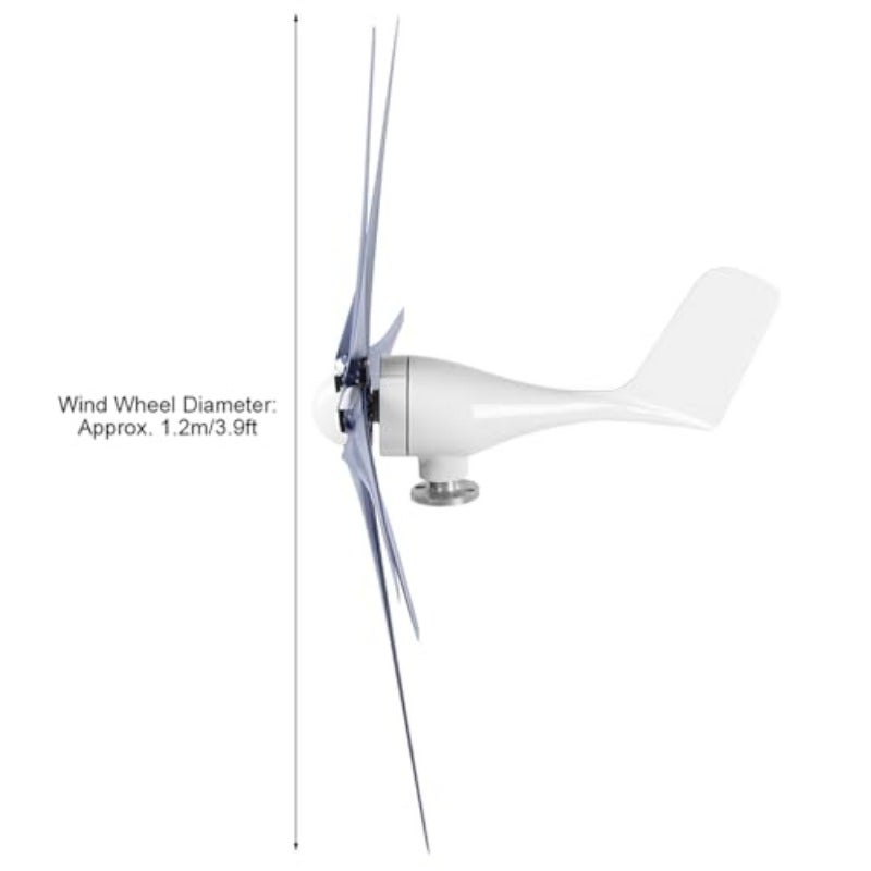 200W Mini Wind Power Generator 6 Blades Lightweight Portable with Three Phase AC Permanent Magnet for Outdoor Camping Power Supply 12V - Image 4