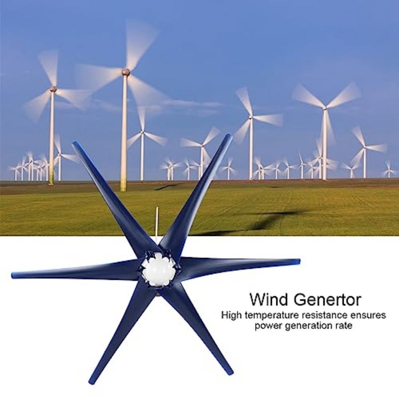 200W Mini Wind Power Generator 6 Blades Lightweight Portable with Three Phase AC Permanent Magnet for Outdoor Camping Power Supply 12V - Image 5