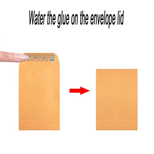 Bonfasvo 500 Pack #3 Brown coin envelope 2.5 x 4.25 inches Kraft Envelopes Classic Small Parts Envelopes with Self Adhesive Gummed Flap for Coins Cash Credit Cards Seeds - Image 4