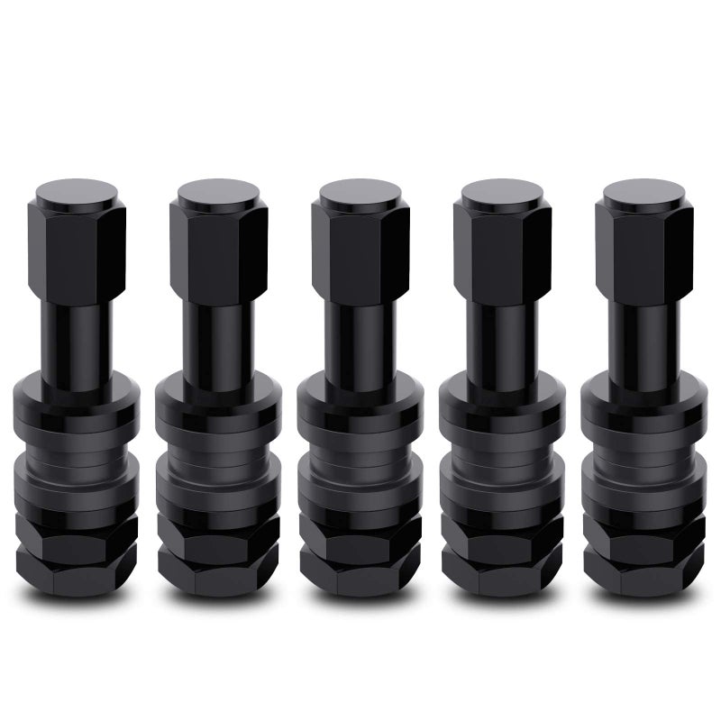CKAuto 5 Pcs VS43TR43E Tubeless Metal Clampin Valve Stems Black Finish