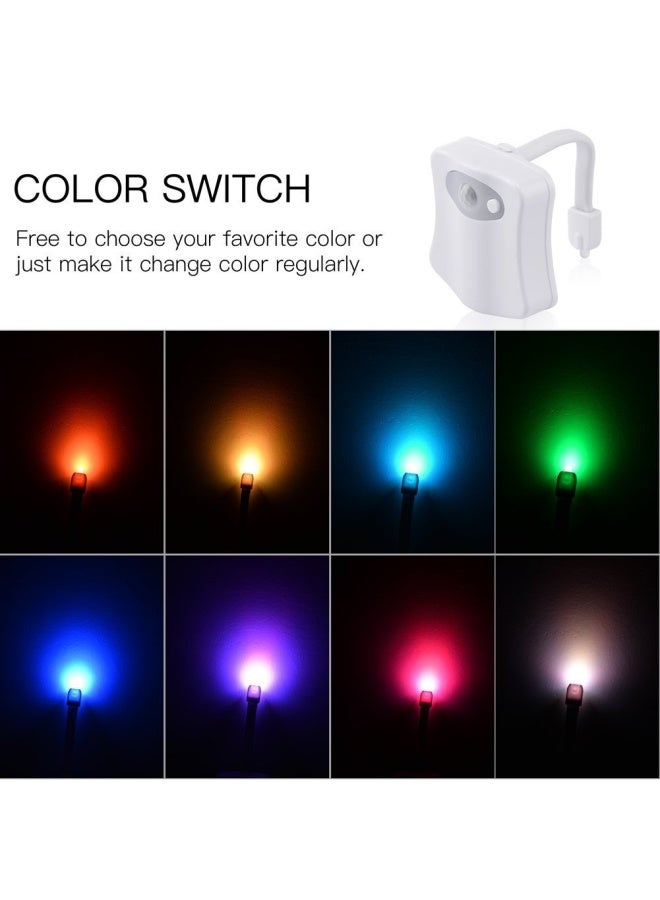 Zezhou The Original Toilet Night Light Gadget Fun Bathroom Lighting Add on Toilet Bowl Seat Motion Sensor Activated LED 9 Color Modes - Weird Novelty Funny Birthday Gag Gifts for Men Dad Kids  Toddlers - Image 5