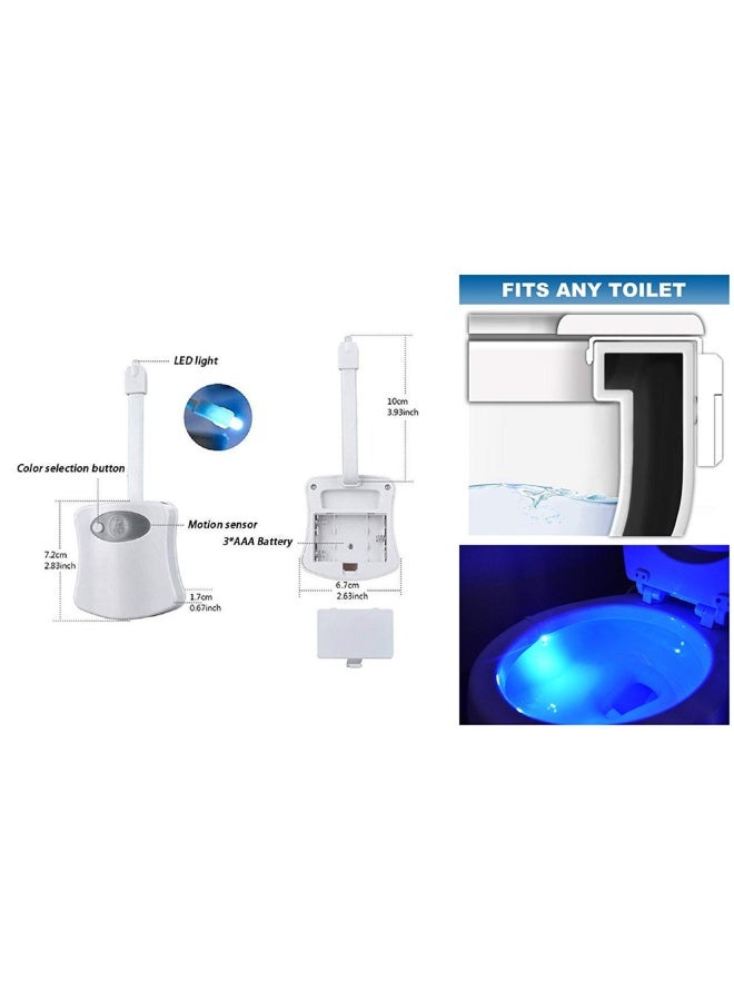 Zezhou The Original Toilet Night Light Gadget Fun Bathroom Lighting Add on Toilet Bowl Seat Motion Sensor Activated LED 9 Color Modes - Weird Novelty Funny Birthday Gag Gifts for Men Dad Kids  Toddlers - Image 3