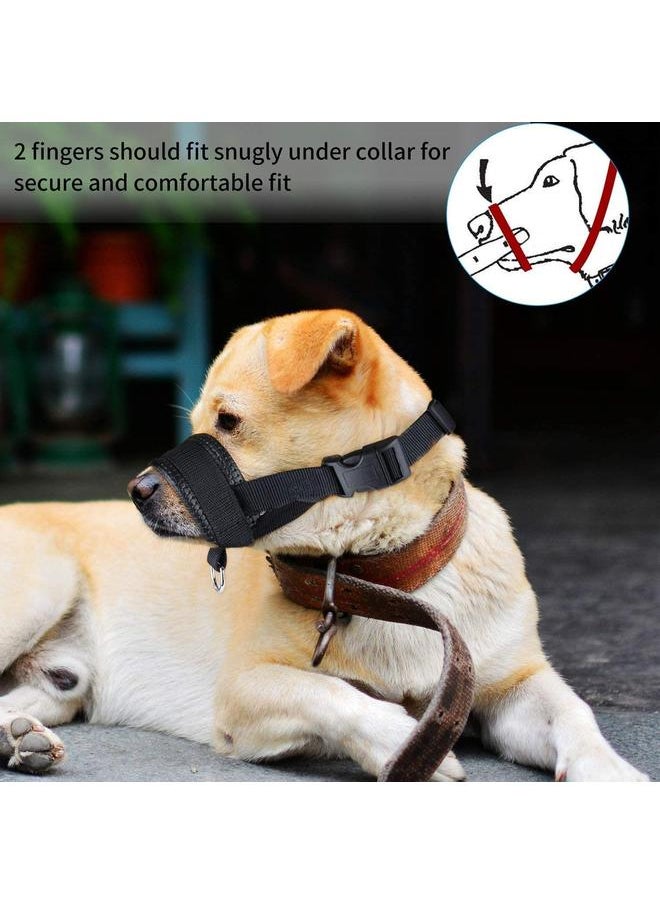 yongsheng Nylon Dog Muzzle for Small,Medium,Large Dogs Prevent from Biting,Barking and Chewing,Adjustable Loop(XL/Black)  - Image 3