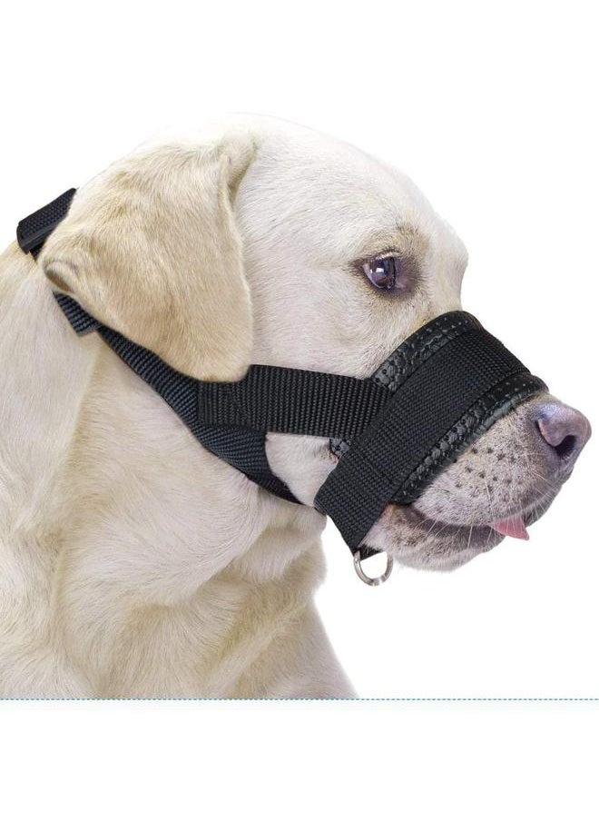 yongsheng Nylon Dog Muzzle for Small,Medium,Large Dogs Prevent from Biting,Barking and Chewing,Adjustable Loop(XL/Black)  - Image 5