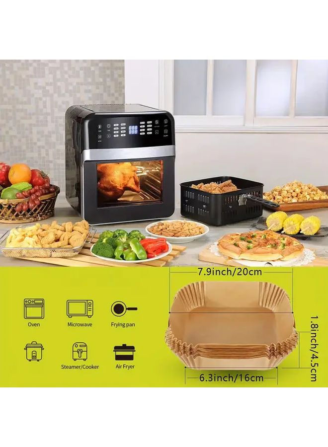 100 Pieces Heavy Duty Non Stick Air Fryer Liners Disposable Parchment Paper For Easy Cleanup - Image 5
