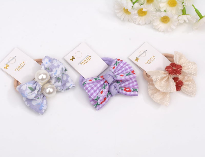 BIANHUAN Boutique Baby Hair Accessories - 20 Pcs Elastics Hair Ties with Bows, 1.2 Inch Ponytail Holders for Pigtails & Rubber Bands for Little Girls (Set-C) - Image 5