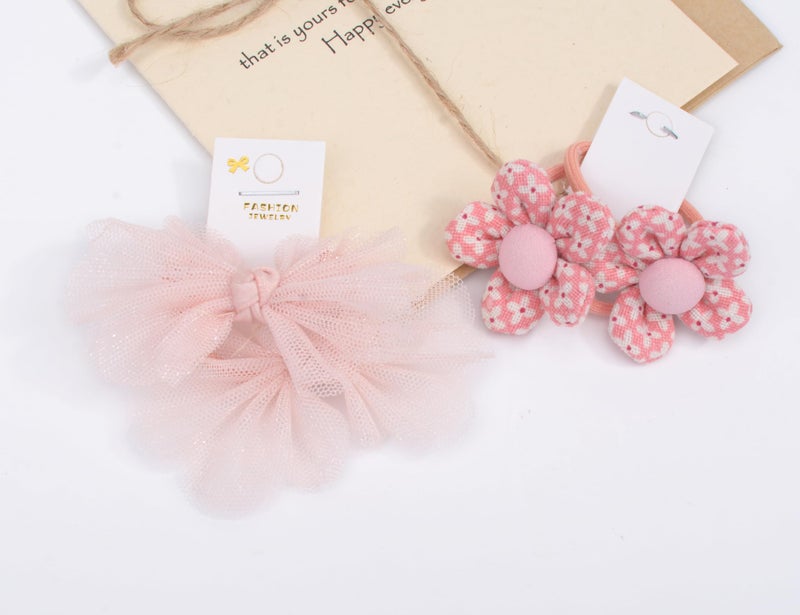 BIANHUAN Boutique Baby Hair Accessories - 20 Pcs Elastics Hair Ties with Bows, 1.2 Inch Ponytail Holders for Pigtails & Rubber Bands for Little Girls (Set-C) - Image 4