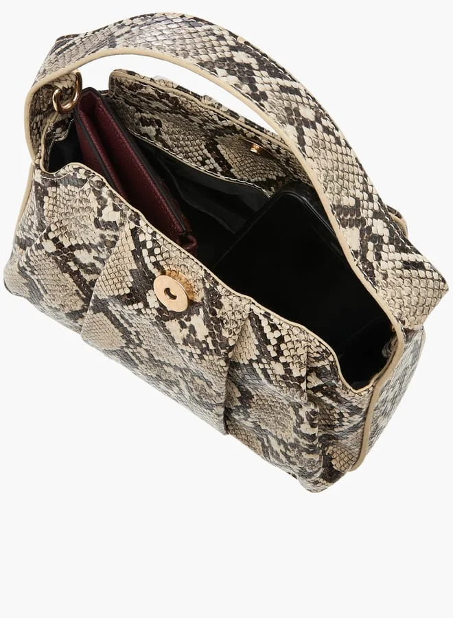 Flora Bella By Shoexpress Women Textured Crossbody Bags with Zip Closure and Adjustable Shoulder Strap