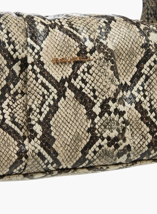 Flora Bella By Shoexpress Women Textured Crossbody Bags with Zip Closure and Adjustable Shoulder Strap