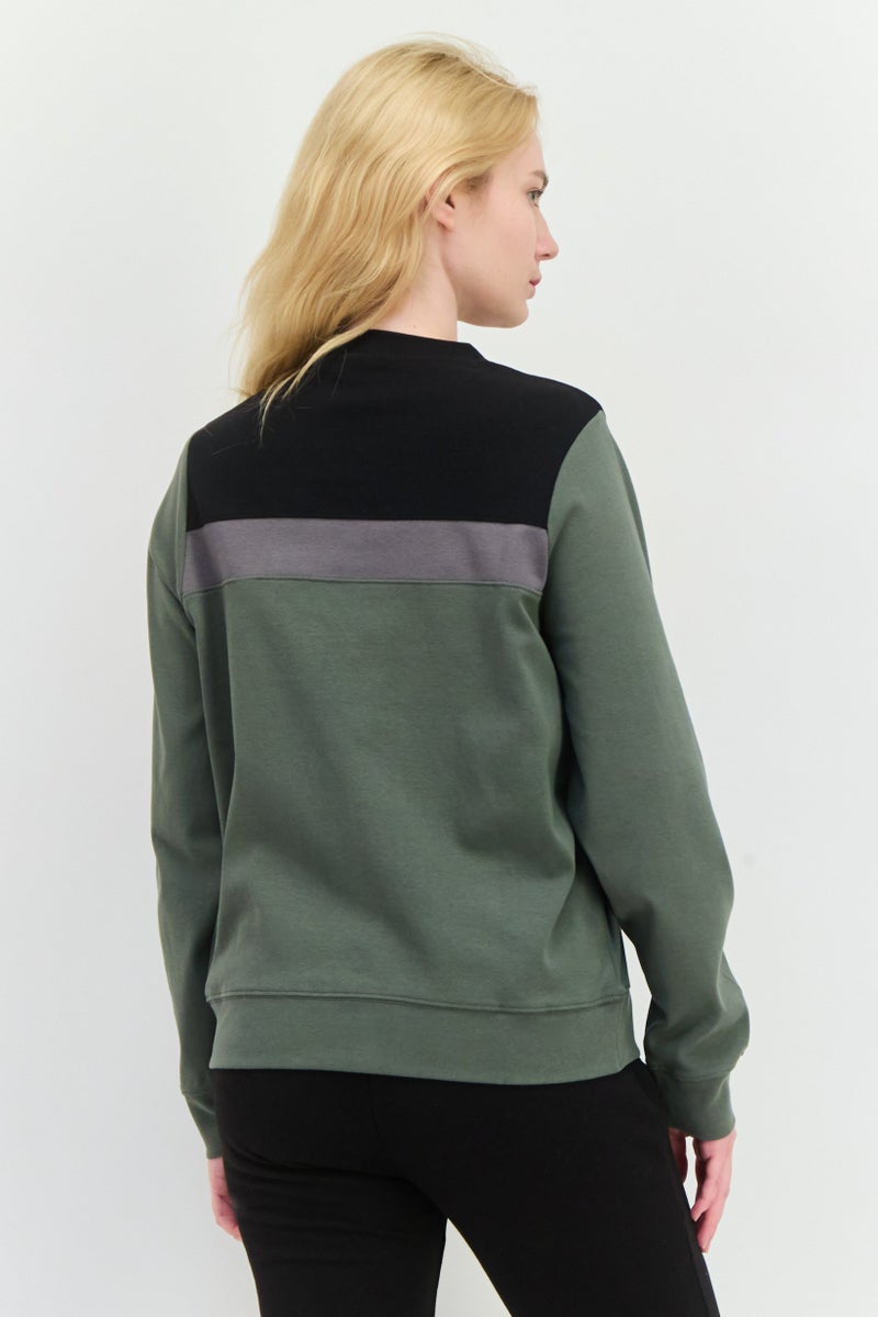 Lyle & Scott Women Crew Neck Embroidered Logo Sweatshirt, Black - Image 3