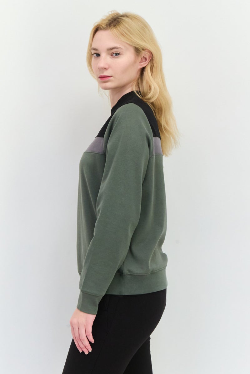 Lyle & Scott Women Crew Neck Embroidered Logo Sweatshirt, Black - Image 2