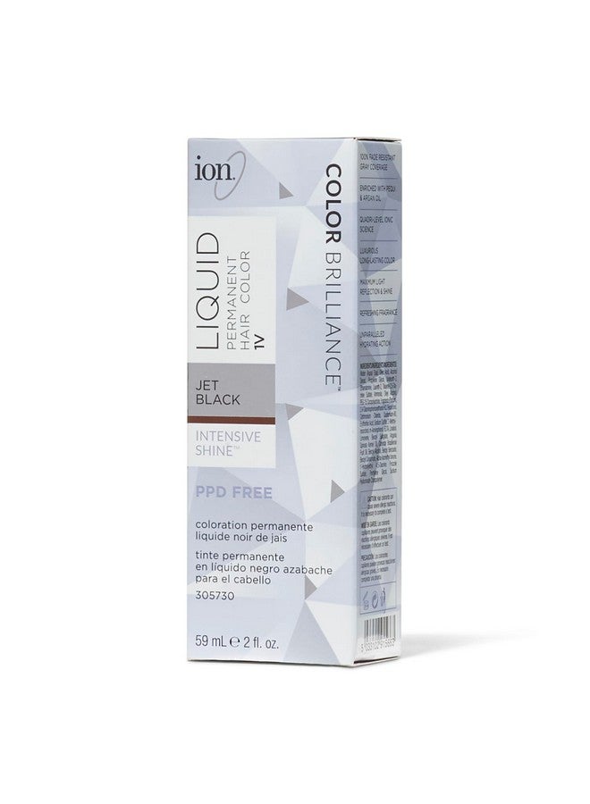 ION 1V Jet Black Permanent Liquid Hair Color - Image 1