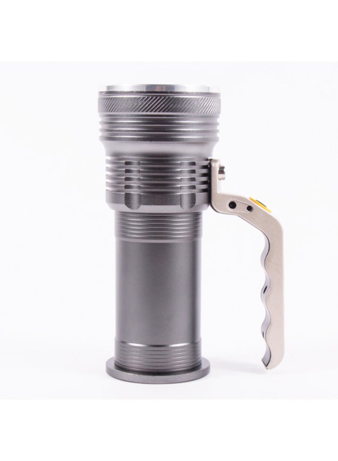 Direct Strong Light Long-range Portable Lamp LED Rechargeable Flashlight High-power Aluminum Alloy Searchlight Wholesale-Color:Single Portable Lamp + Packaging (without Battery + Charger)  - Image 4
