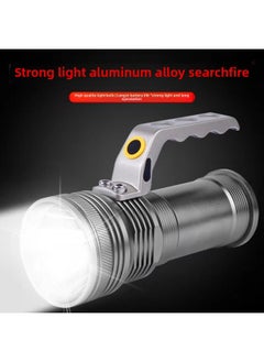 Generic Direct Strong Light Long-range Portable Lamp LED Rechargeable Flashlight High-power Aluminum Alloy Searchlight Wholesale-Color:Single Portable Lamp + Packaging (without Battery + Charger)  - Image 1