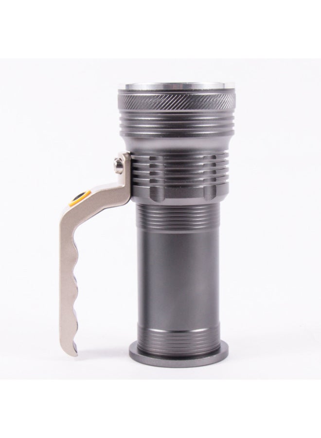 Direct Strong Light Long-range Portable Lamp LED Rechargeable Flashlight High-power Aluminum Alloy Searchlight Wholesale-Color:Single Portable Lamp + Packaging (without Battery + Charger)  - Image 3