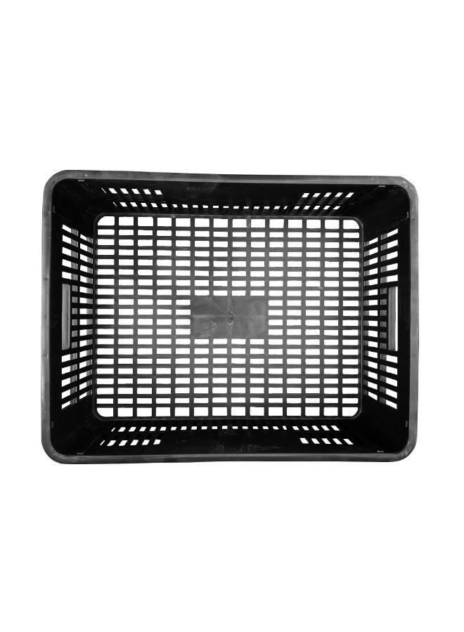 Ethic Solutions 4pcs of Plastic Storage Bakery Crate Box 590×450×170 mm 45L Stackable Heavy Duty Reinforced Walls Anti-Slip Base for Home Industrial Commercial Delivery – Black - Image 3