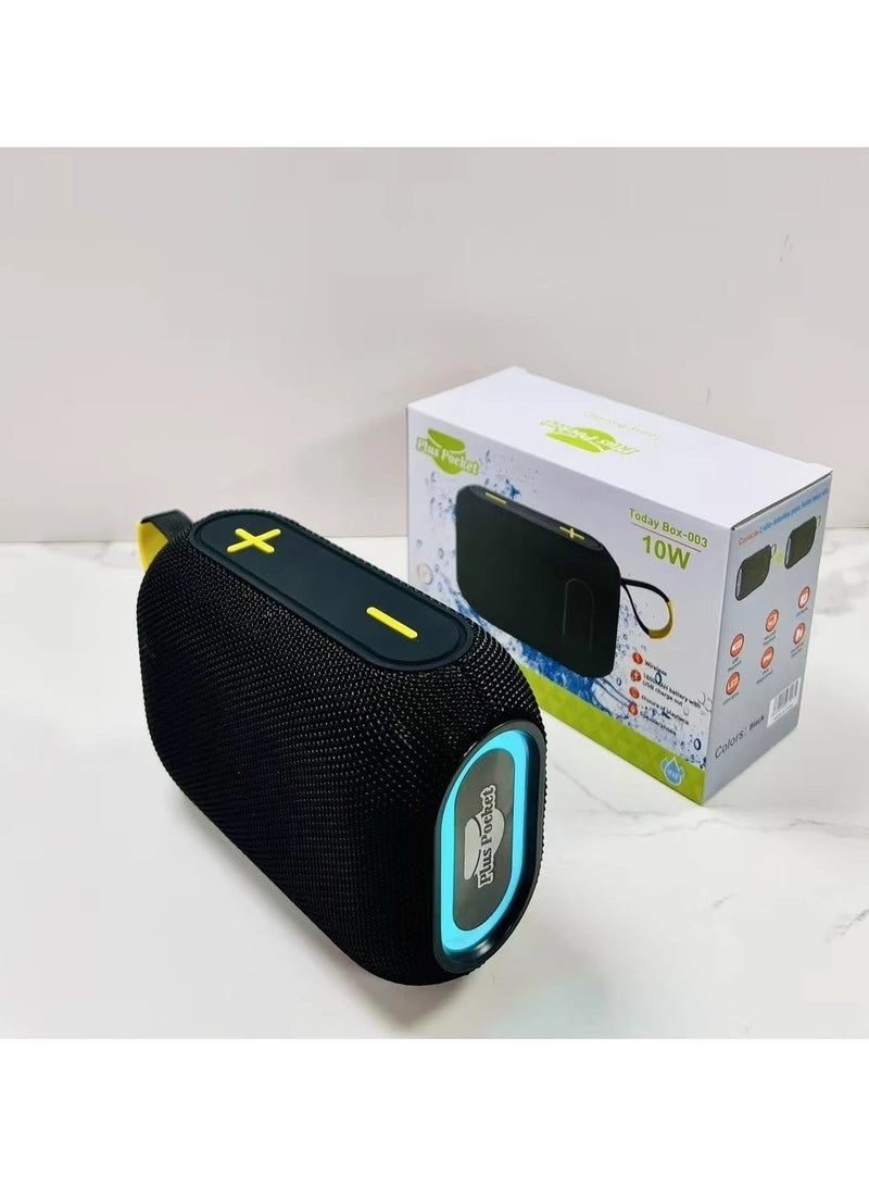 BOX-003 Portable Bluetooth Speaker 10W with RGB Lights & IPX6 Waterproof - Image 4
