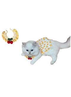 A.M Pet Cute Fruit Graphic Print Dress Clothes For Dogs, Kittens And Cats For Summer With Collar Set  - Image 1