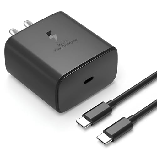 Punnkk 45W Type-C Super Fast Charger with C-C Cable Compatible for Samsung Galaxy S25/S24/S23/S22/S21(Ultra/Plus/Fe),A35/M56/M35/M16/M06/M05/A56/A55 Supports All Series & Other USB-C Device. - Image 1