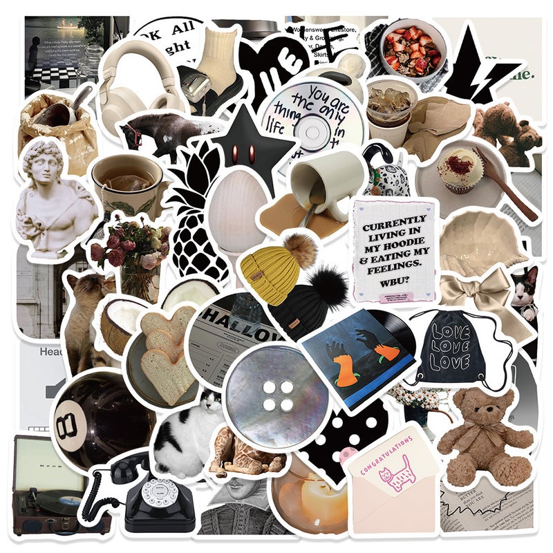 Premium Doodle Stickers 50-373pcs Waterproof GT206-60 sheets/bag 