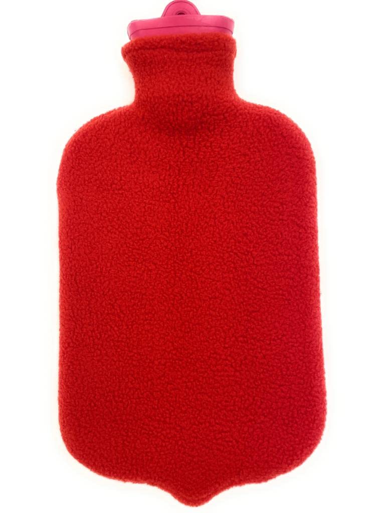 Classic Super Rubber Hot Water Bottle Bag with Cover 2 Ltr Capacity. Heating Bag for Muscular Pain, Back Ache, Neck Pain, Sore Muscles, Stomach Spasm, Menstrual Cramps, Muscle Relaxation, Joint Pains Hot Water Bag - Image 1