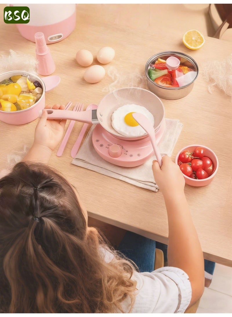 BSQ 40-Piece Kids' Cooking Set | Mini Kitchen Toy Set | Authentic Cooking Experience | Little Kitchen Set for Girls | Educational Pretend Play Toys for Children & Toddlers | Montessori-Style Kitchen Tools | Includes Cookware, a Stove, an Apron, and Other Cooking Utensils—Suitable for Preparing Real Food | Designed Specifically for Children and Toddlers, Offering a Fun and Educational Experience. Gender-Neutral and Ideal for Kids' Kitchen Play. - Image 3