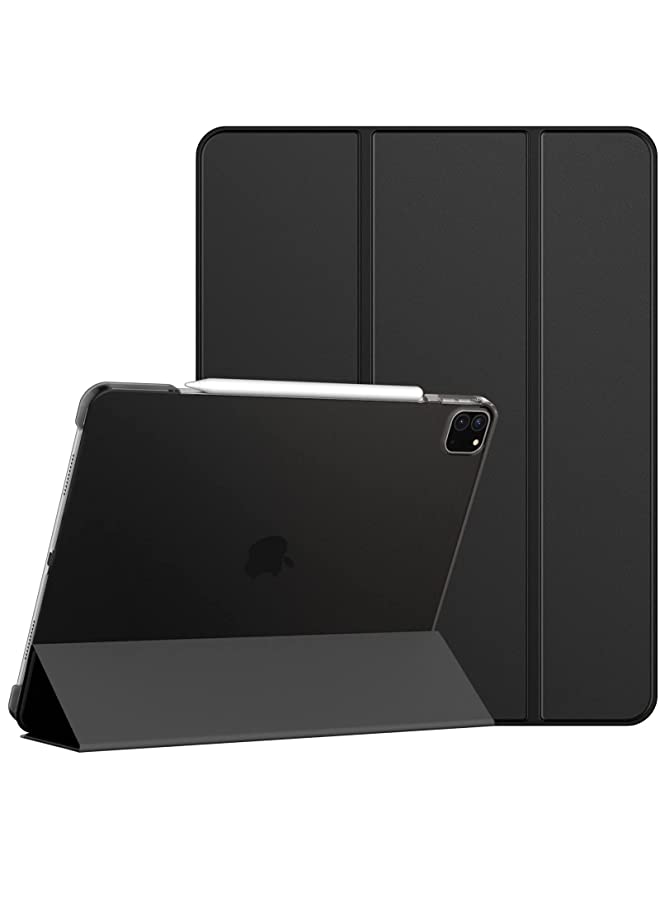 Jetech Case for Ipad Pro 12.9-inch 6th 5th Generation 2022 2021 Model Slim Stand Hard Back Shell Smart Cover With Auto Wake Sleep Black - Image 1
