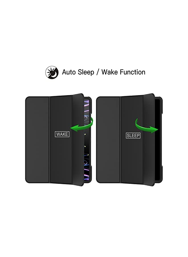 Jetech Case for Ipad Pro 12.9-inch 6th 5th Generation 2022 2021 Model Slim Stand Hard Back Shell Smart Cover With Auto Wake Sleep Black - Image 5