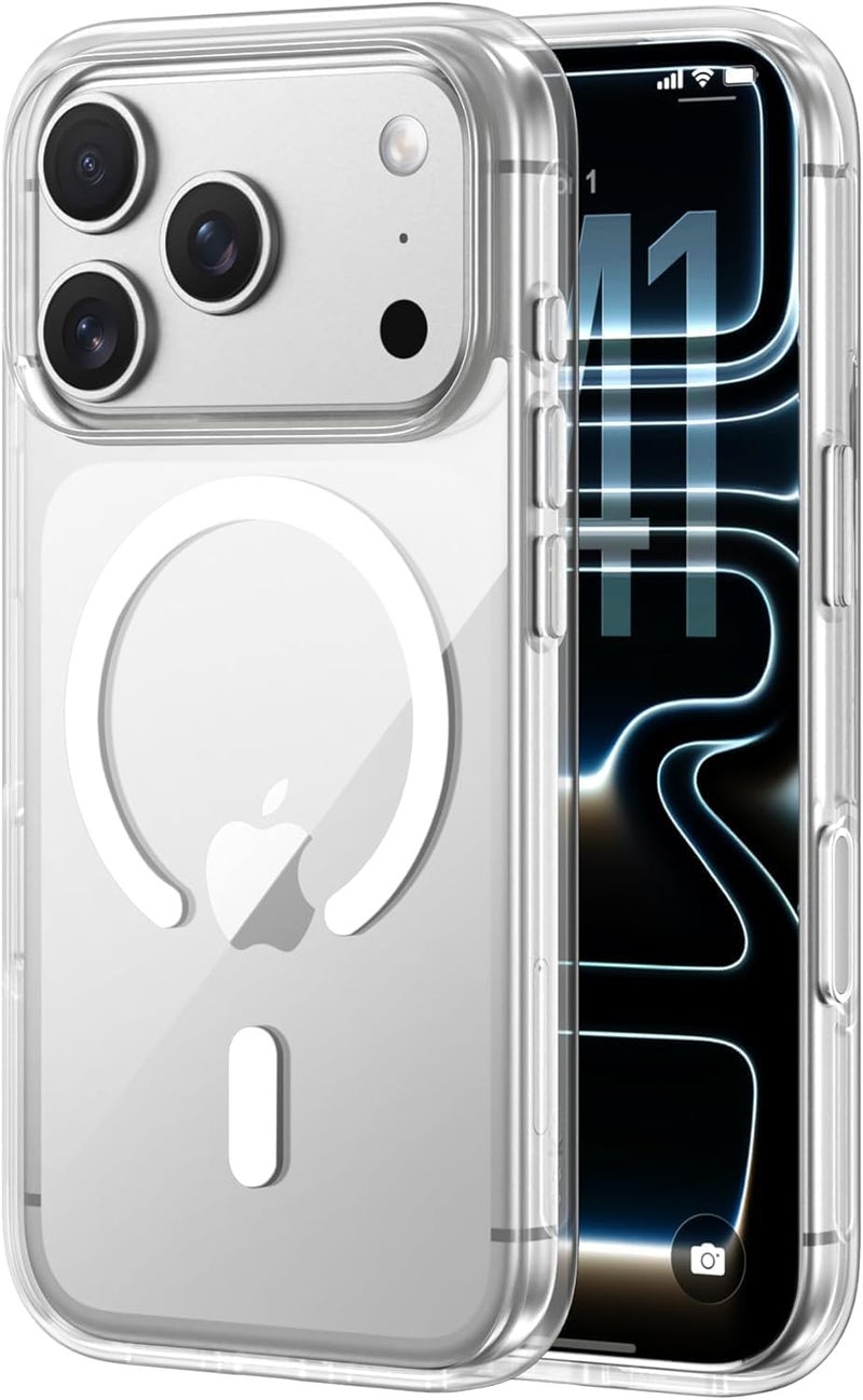 Mobcos Mobocs Iphone Clear Case with Transparent Slim Protective Cover, Lightweight, Protective Cover Magnetic Charging Compatible (Iphone 17 Pro) - Image 1