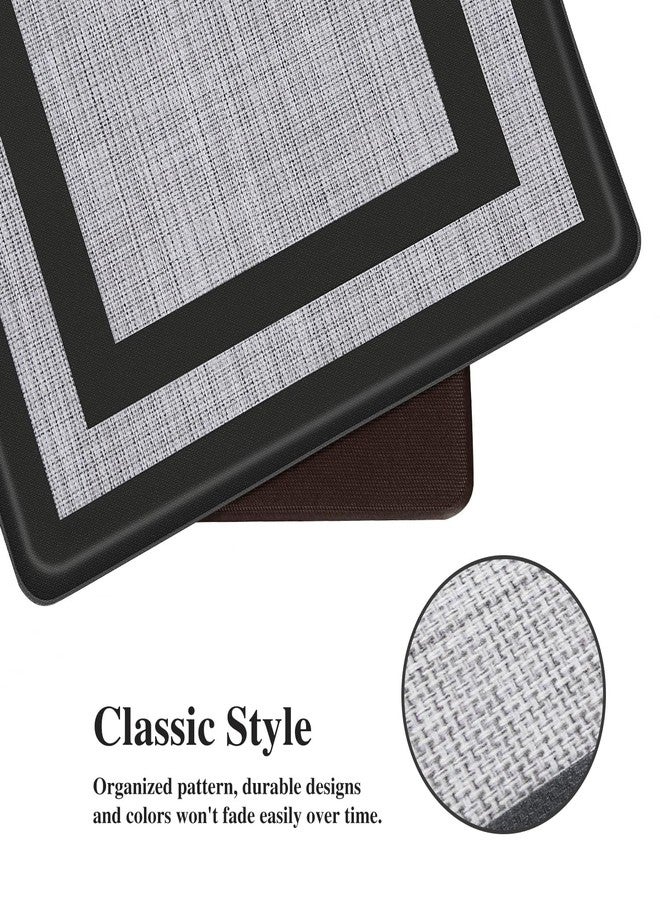 Mattitude Kitchen Rug [2 Pack] 0.47" Cushioned Rugs Non-Slip Waterproof Ergonomic Comfort Standing Rug for Floor, Office, Sink, Laundry, Black Grey - Image 4