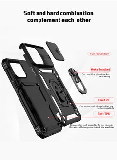 Fazza iPhone 15 Pro Max Case, Slide Camera Cover, Built-in 360° Rotate Ring Kickstand, Military Grade Shockproof Test, Heavy Duty Shockproof Protective Case for iPhone 15 Pro Max 6.7 inch Black  - Image 5