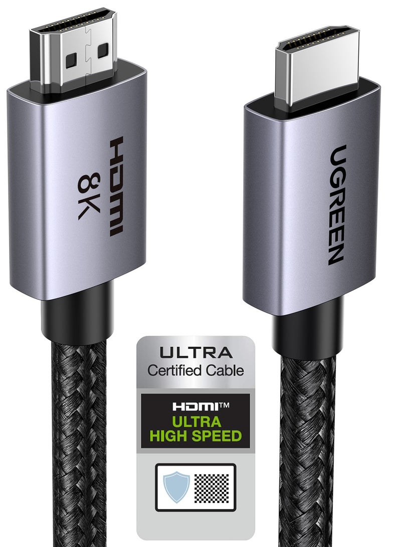 Ugreen 8K HDMI 2.1 Cable 2M, High Speed HDMI Cord 48Gbps 8K@60Hz, 4K@240Hz/144Hz/120Hz, Support eARC/Dolby/HDR 10+/HDCP 2.2&2.3, Compatible with PS5/Xbox Series X/Samsung/ LG 8K TV/Home Theater - Image 1