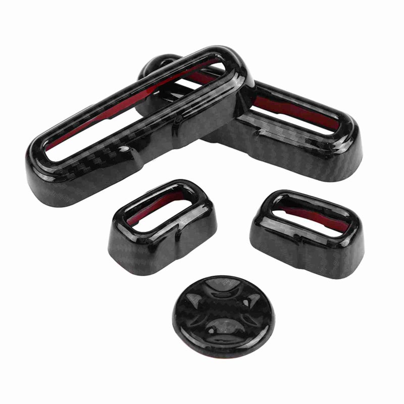 Car Seat Switch Cover Trim 5 pcs Carbon Fiber Style Car Electric Seat Control Switch Cover Trim for CRV 2017