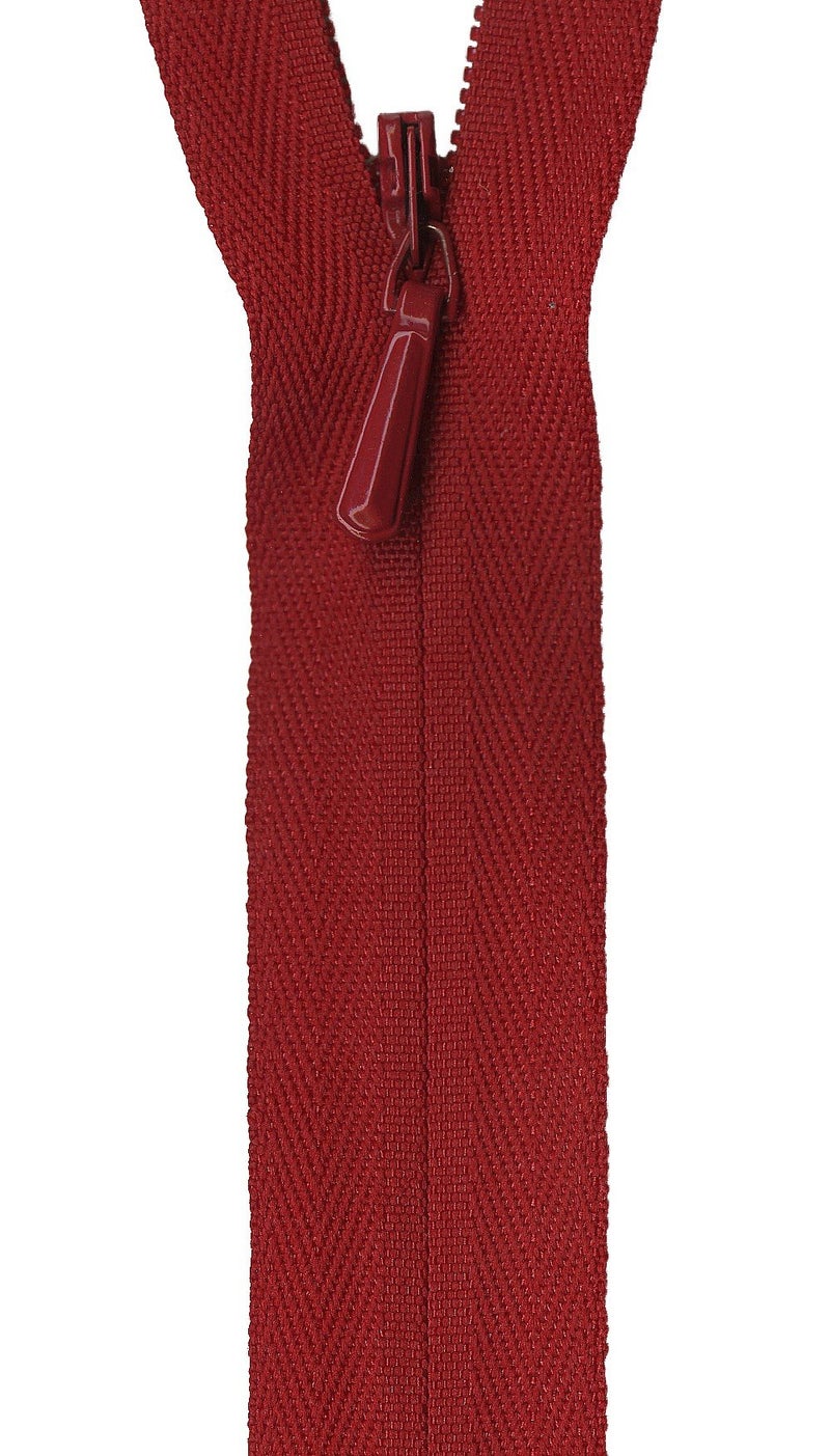 YKK YKK Unique Invisible Zipper 22 Red