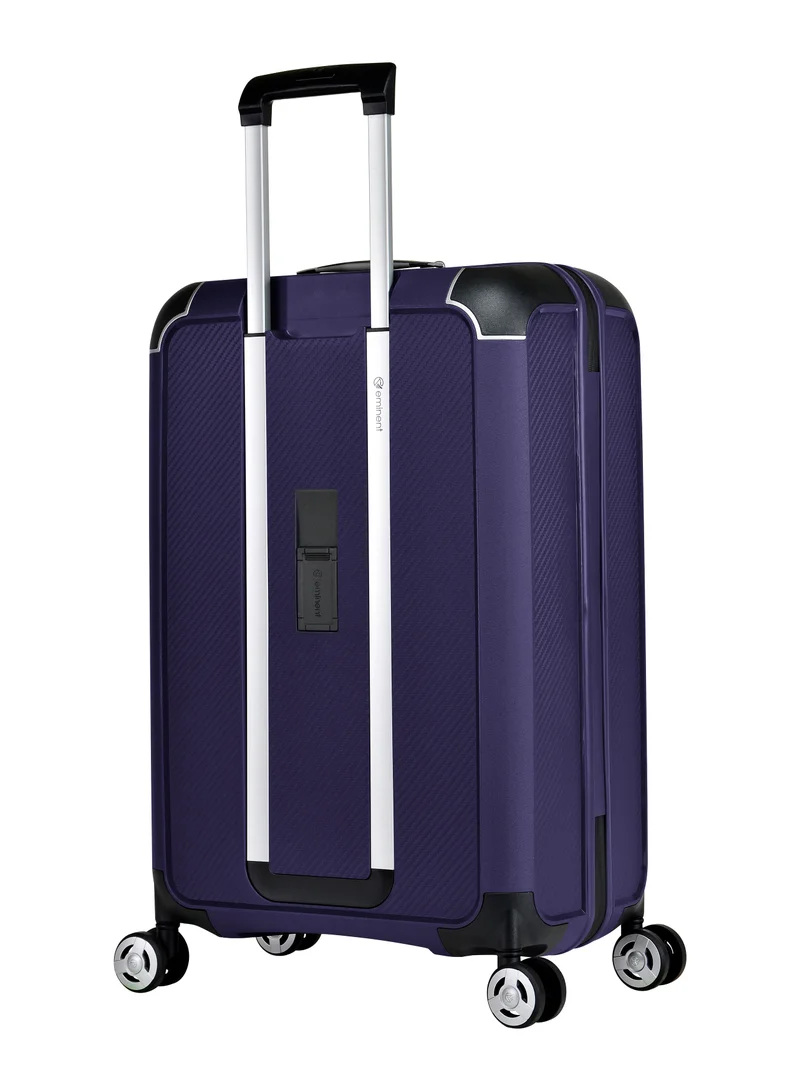 eminent Champion Hard Case Travel Bag Luggage Trolley Polypropylene Lightweight 4 Quiet Double Spinner Wheels Suitcase With TSA Lock B0002 Purple