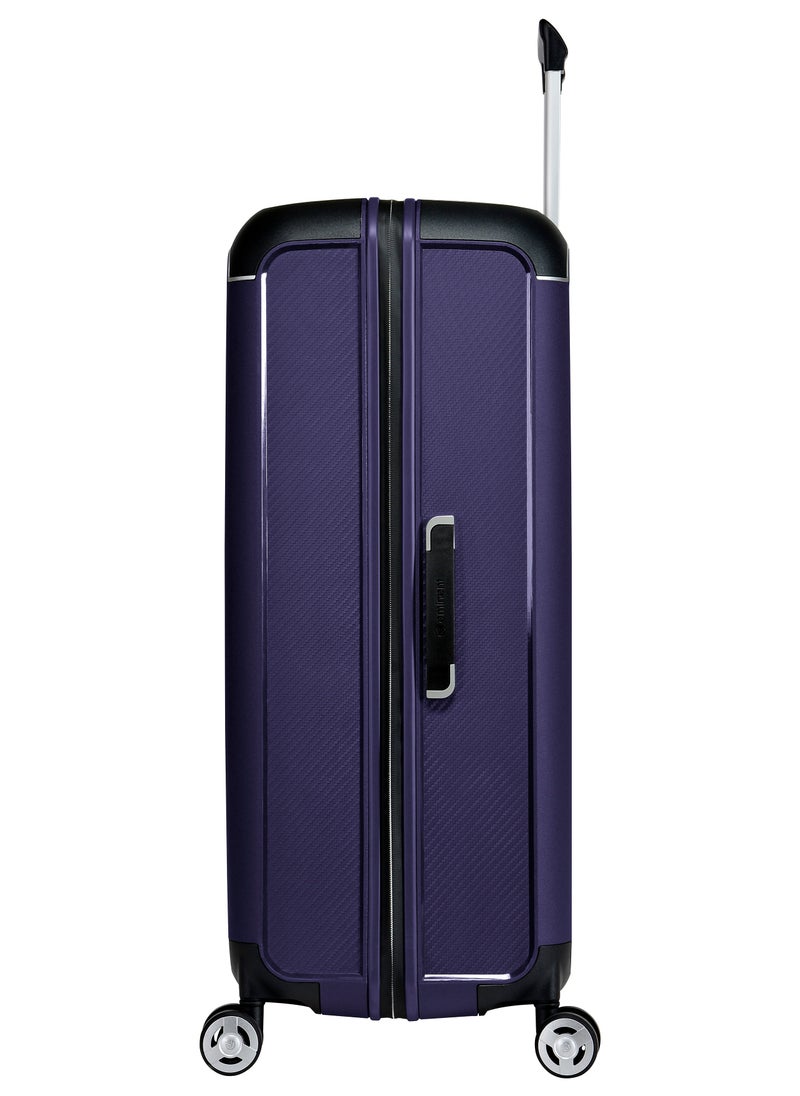 eminent - Champion Hard Case Travel Bag Luggage Trolley Polypropylene Lightweight 4 Quiet Double Spinner Wheels Suitcase With TSA Lock B0002 Purple - Image 1