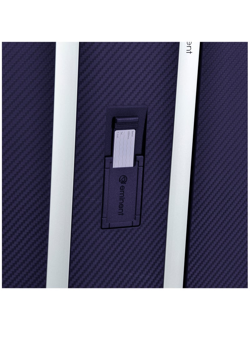 eminent - Champion Hard Case Travel Bag Luggage Trolley Polypropylene Lightweight 4 Quiet Double Spinner Wheels Suitcase With TSA Lock B0002 Purple - Image 1