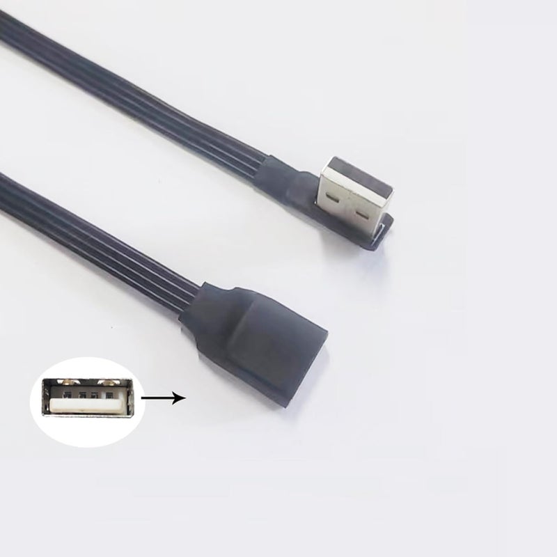 USB 2.0 Male to Female Short Cable 90Degree Angled for Efficient Charging and Data Transmission in Tight Space Printer USB Extension - Image 5
