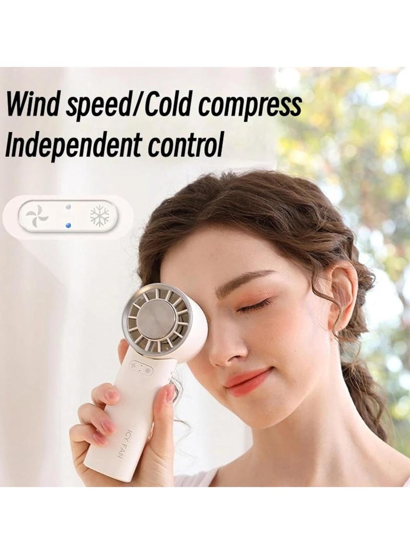MAGIC VAULT مروحة محمولة، مروحة تبريد يدوية قابلة للطي، مروحة تبريد للرقبة، مروحة صغيرة، قوية، محمولة باليد، 4 مستويات لضبط تدفق الهواء، 3000 مللي أمبير، سعة كبيرة، حتى 15 ساعة - Image 2