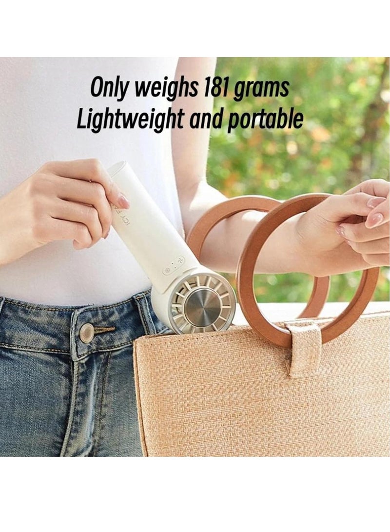 MAGIC VAULT مروحة محمولة، مروحة تبريد يدوية قابلة للطي، مروحة تبريد للرقبة، مروحة صغيرة، قوية، محمولة باليد، 4 مستويات لضبط تدفق الهواء، 3000 مللي أمبير، سعة كبيرة، حتى 15 ساعة - Image 5