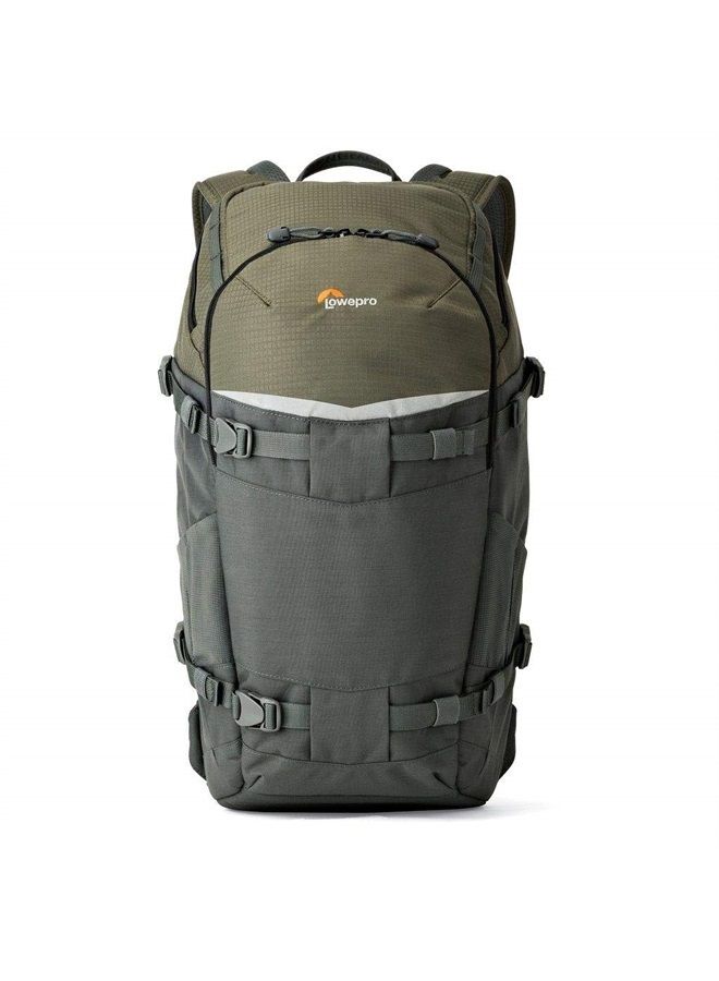 Lowepro LP37015-PWW, Flipside Trek BP 350 AW Backpack for Camera, Stores DSLR with Lens Attached, Extra Lenses, Tripod, 10 Inch Tablet Grey/Dark Green - Image 1