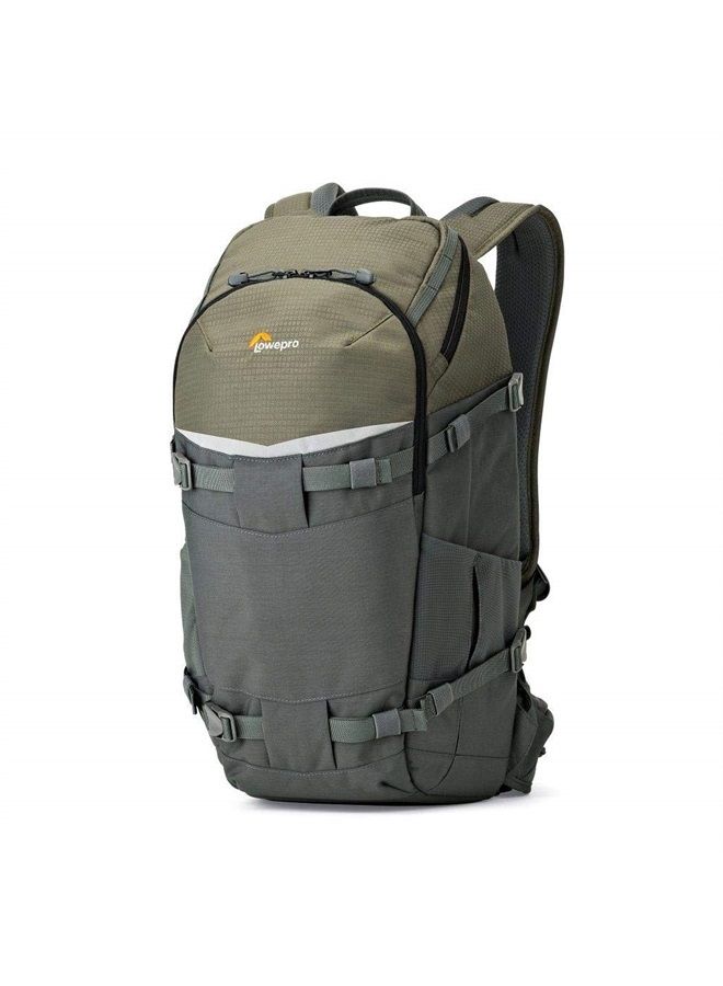 Lowepro LP37015-PWW, Flipside Trek BP 350 AW Backpack for Camera, Stores DSLR with Lens Attached, Extra Lenses, Tripod, 10 Inch Tablet Grey/Dark Green - Image 4