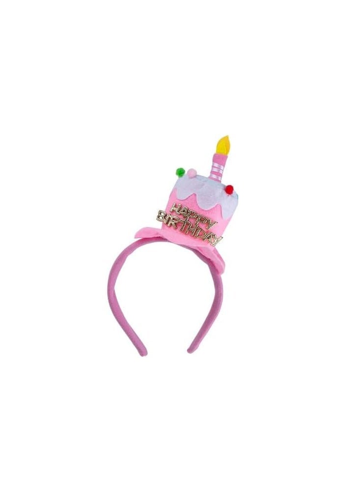 DAISO Pink Cake Hat Birthday Headband