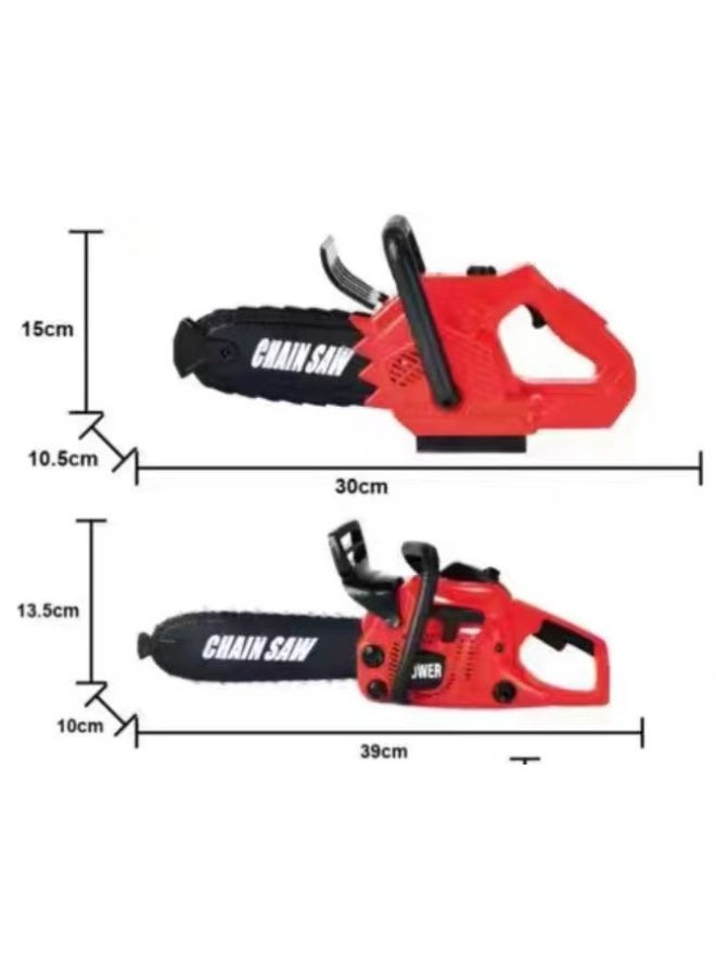 Simulation Chainsaw Pretend Play Toy with Realistic Sound & Vibration, Safe Soft Plastic Handheld Lumberjack Tool Toy for Role Play - Image 2