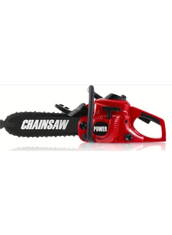 Simulation Chainsaw Pretend Play Toy with Realistic Sound & Vibration, Safe Soft Plastic Handheld Lumberjack Tool Toy for Role Play - Image 1