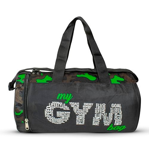 GREYTEN Gym Bag for Men & Women, Small Duffel Bag for Sports, Gyms, Duffel Bag Gym Bag, Polyester Sports Duffle/Shoulder/Gym Bag for Tennis, Dance, Golf, Football, Crossfit & Swimming (Camo Green) - Image 1