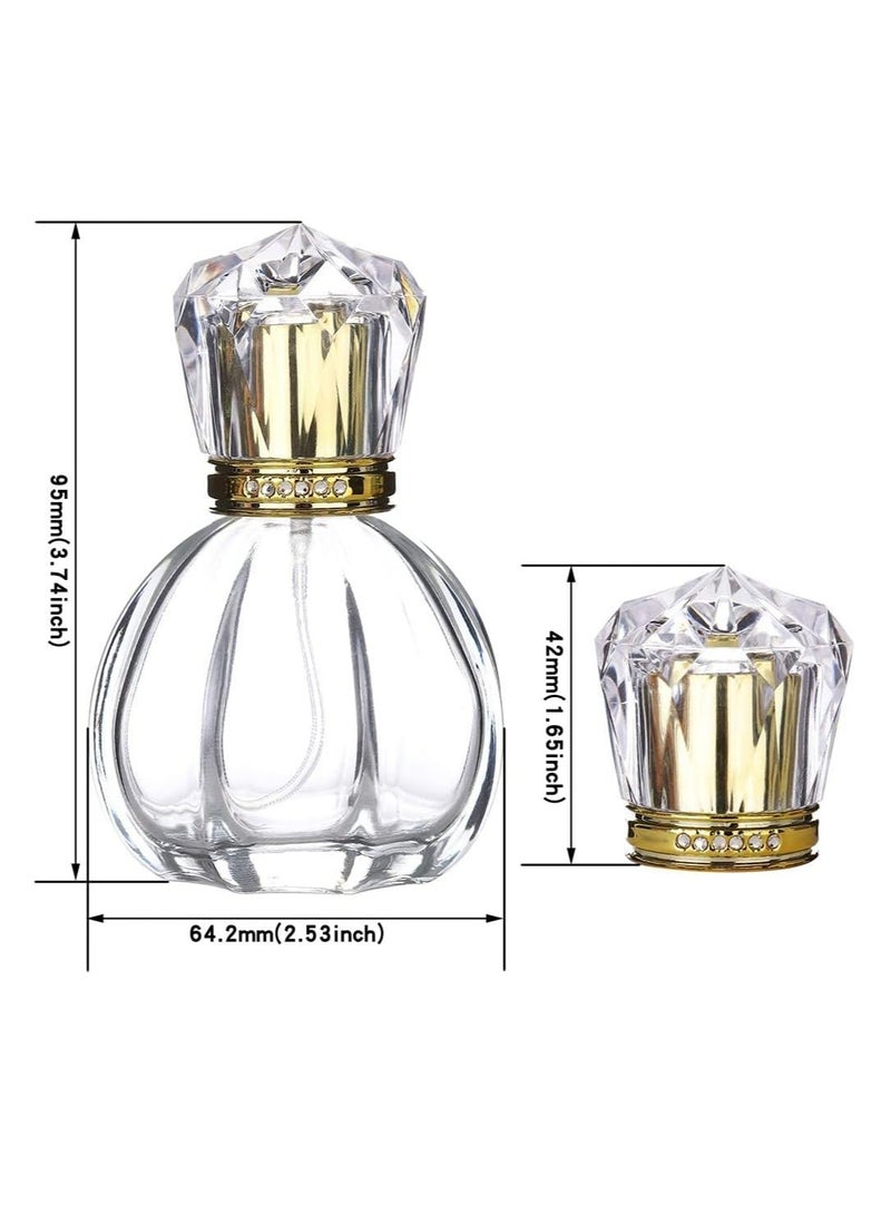 Oasisgalore 50ML Vintage Pumpkin Shape Spray Bottle Empty Refillable Glass Perfume Bottle Cosmetic Containers - Image 2