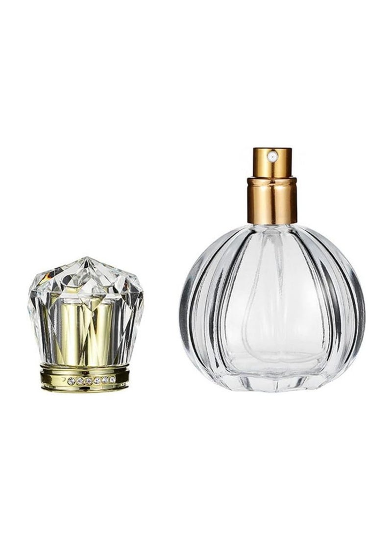 Oasisgalore 50ML Vintage Pumpkin Shape Spray Bottle Empty Refillable Glass Perfume Bottle Cosmetic Containers - Image 1