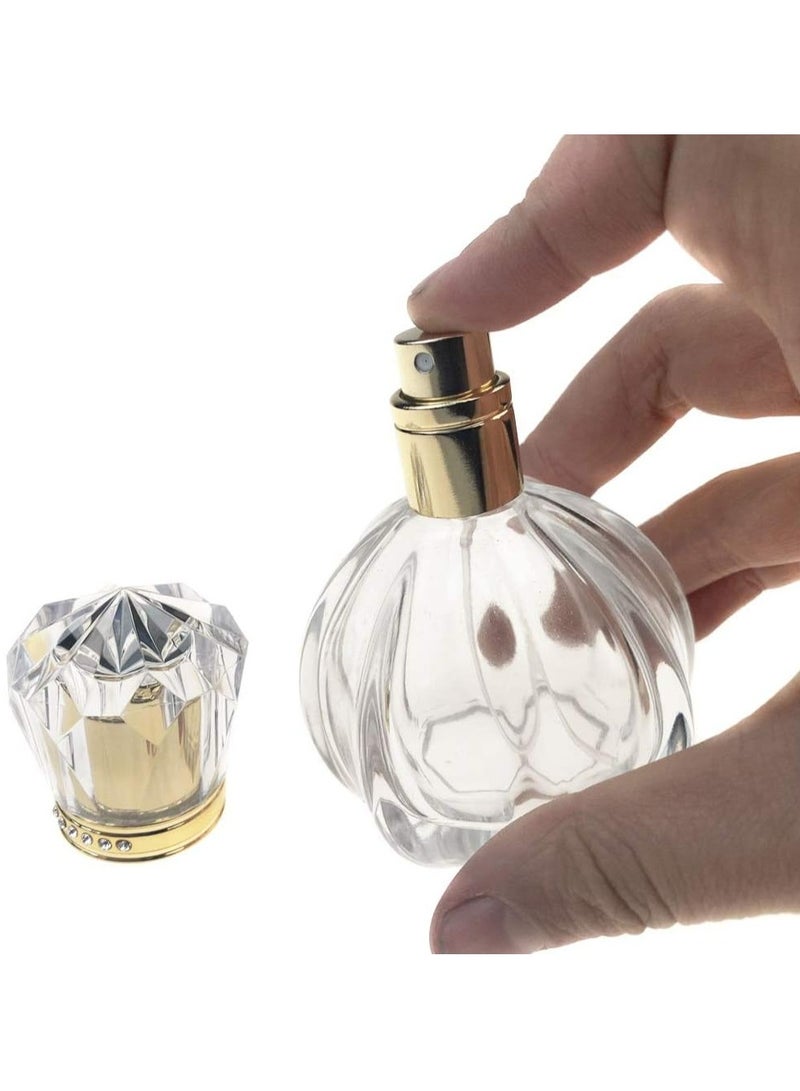 Oasisgalore 50ML Vintage Pumpkin Shape Spray Bottle Empty Refillable Glass Perfume Bottle Cosmetic Containers - Image 3