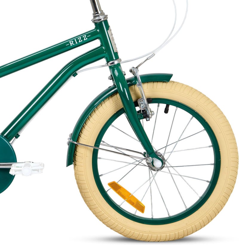 RIZZ Platinum Junior 14-Inch Kids Bike | 14-Inch Wheel Size | Adjustabe Seat | Training Wheels |Green - Image 4